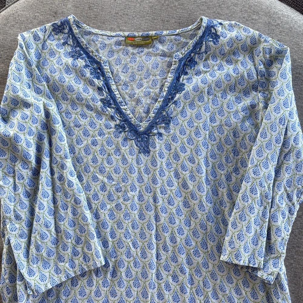 Rock flower paper tunic - Picture 3 of 4